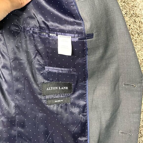 Alton Lane Blazer Men’s 40R Tailored Fit Gray Wool Blend Suit Jacket New - Picture 3 of 6